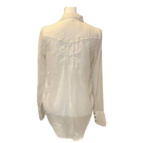 Free People Black & White Dot Button Up Blouse - Picture 2 of 4